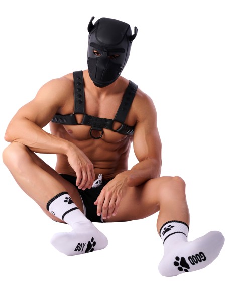 Chaussettes Good Boy Blanc-Noir