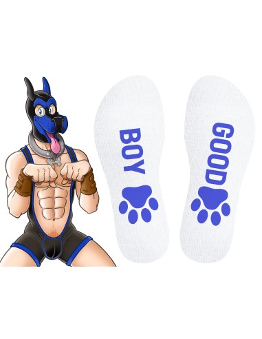 Chaussettes Good Boy Blanc-Bleu