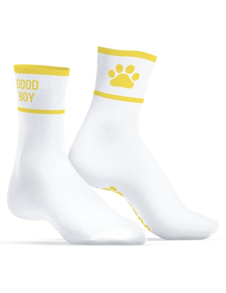 Chaussettes Good Boy Blanc-Jaune Chaussettes Good Boy Blanc-Jaune