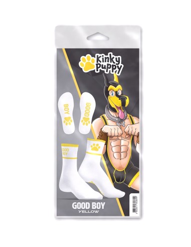 Chaussettes Good Boy Blanc-Jaune