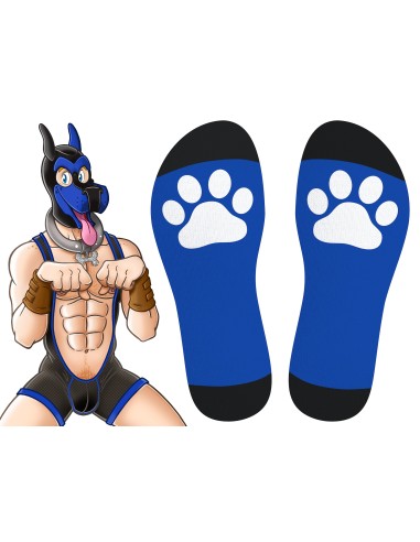 Chaussettes hautes Big Good Boy Bleues