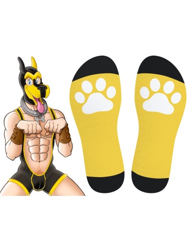 Chaussettes hautes Big Good Boy Jaunes