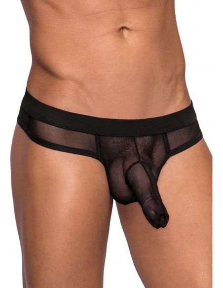 String avec étui pénien HOSE THONG Noir