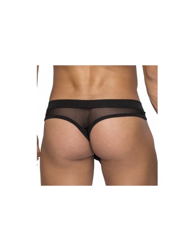 String avec étui pénien HOSE THONG Noir