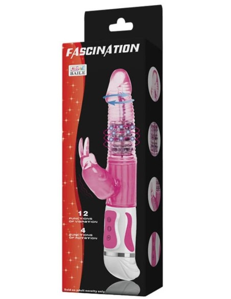 Vibro Rabbit Rotatif Fascination 28cm Rose