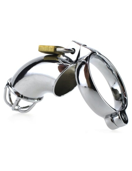 Cage de chasteté en métal LANCELOT 10 x 3.5cm