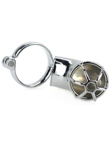 Cage de chasteté en métal LANCELOT 10 x 3.5cm