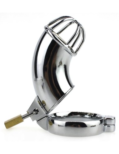 Cage de chasteté en métal LANCELOT 10 x 3.5cm