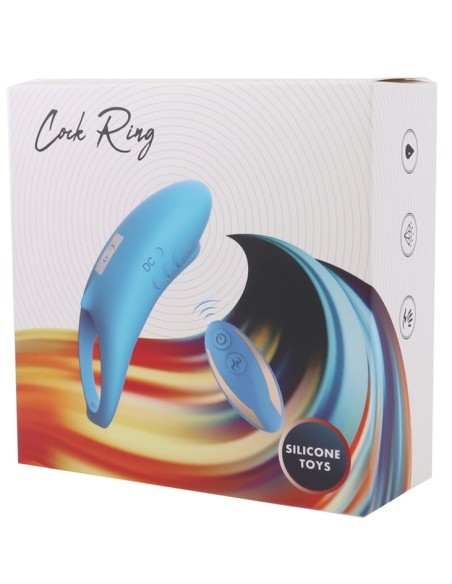 Cockring vibrant Shark 29mm Bleu