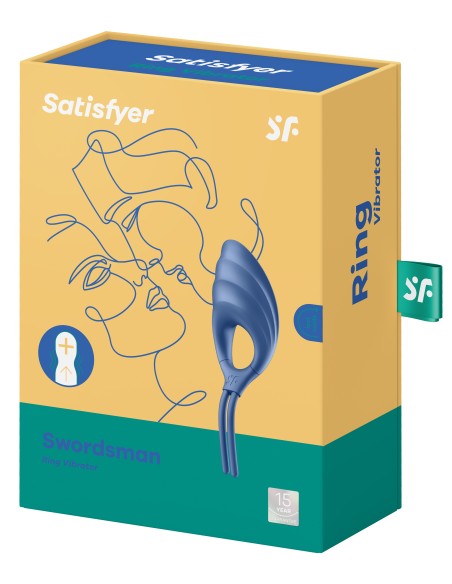 Cockring vibrant Swordsman Satisfyer Bleu