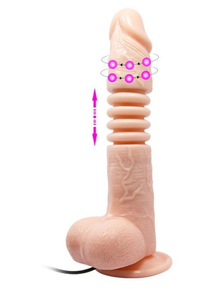 Gode vibrant à poussée Thunder Up 17 x 4cm