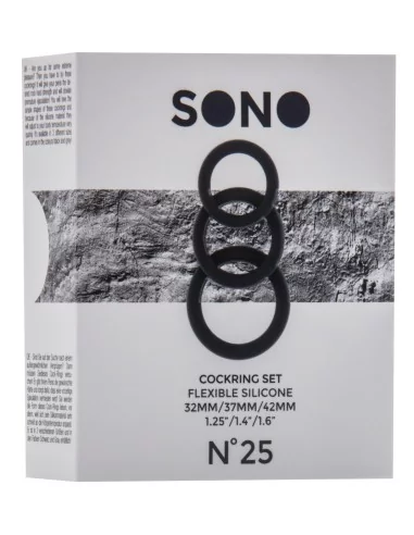 Lot de 3 cockrings Sono N°25 Noirs
