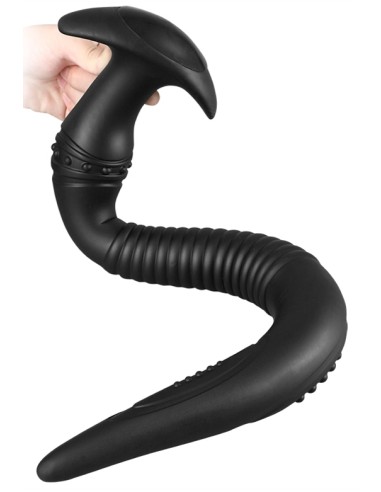 Gode long silicone VIKAELIS L 45 x 4.5cm Noir