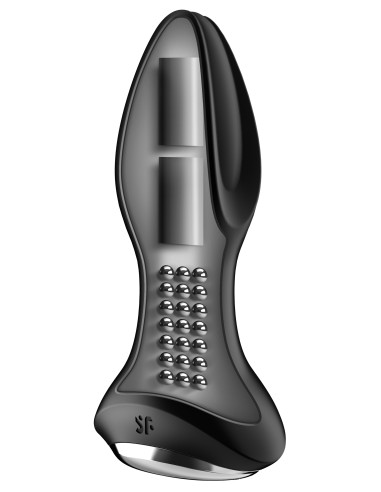 Plug vibrant connecté Rotator 2 Satisfyer 10 x 4cm Noir