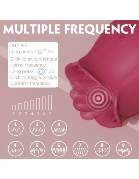 Accessoire Anulingus Rose Pro 4 - 9 Vibrations