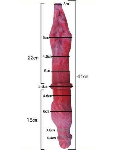 Double gode Duo Hand Monster 42 x 6cm