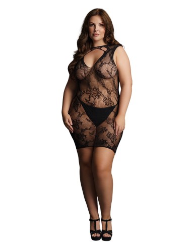 Robe sexy Grande Taille HIGH NECK Noire