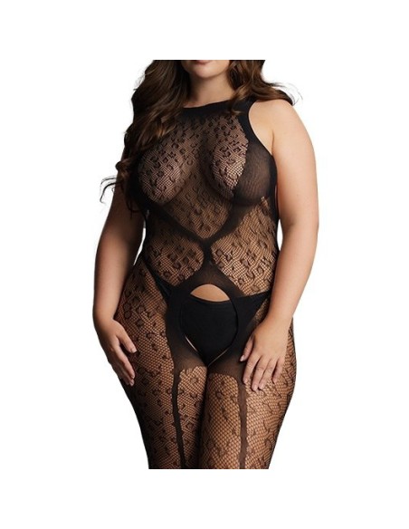 Combinaison CROTCHLESS LEOPARD Noire