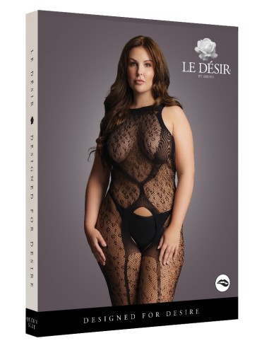 Combinaison CROTCHLESS LEOPARD Noire