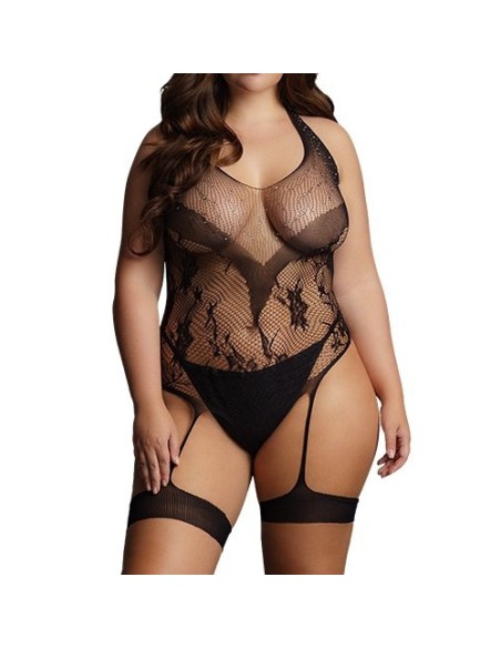 Body Porte-Jarretelles CROTCHLESS Noir Body Porte-Jarretelles CROTCHLESS Noir