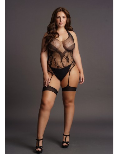 Body Porte-Jarretelles CROTCHLESS Noir
