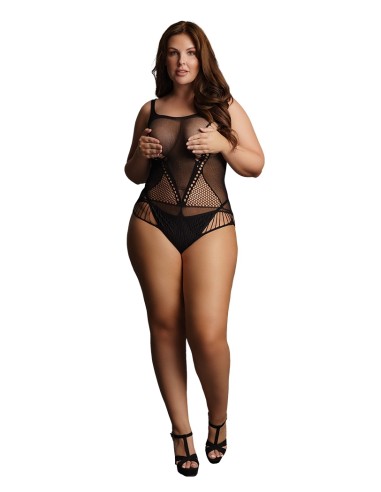 Body Grande Taille CONTRAST NET Noir