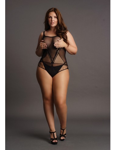 Body Grande Taille CONTRAST NET Noir