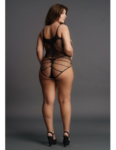 Body Grande Taille CONTRAST NET Noir