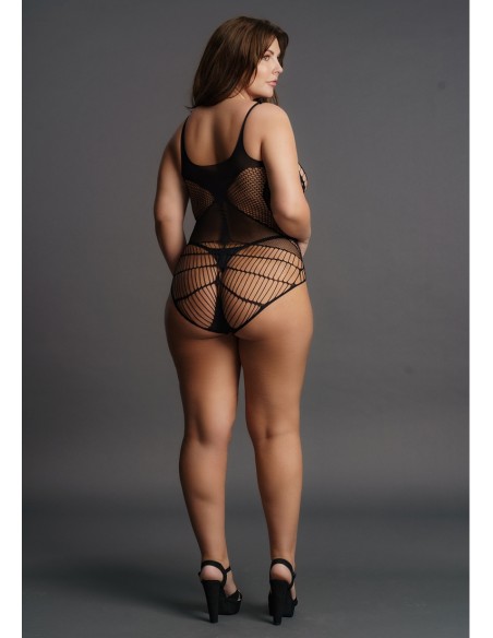 Body Grande Taille CONTRAST NET Noir