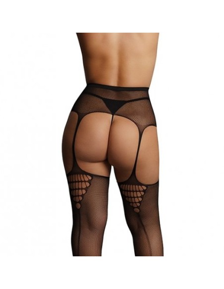 Bas avec porte-jarretelles HIGH WAIST Noirs