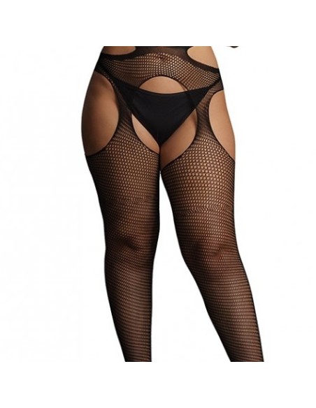 Collants Résille Grande taille STRAPPY Noirs