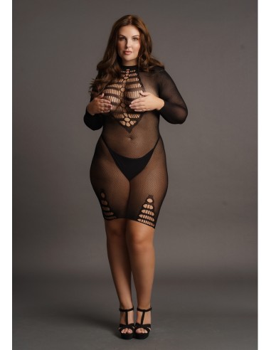Robe sexy Grande Taille LONG SLEEVE Noire