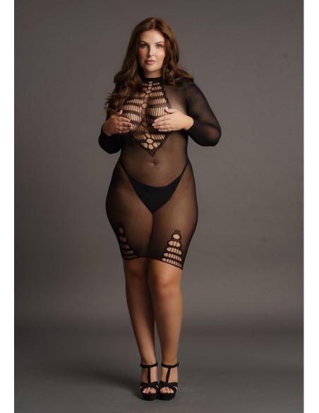 Robe sexy Grande Taille LONG SLEEVE Noire