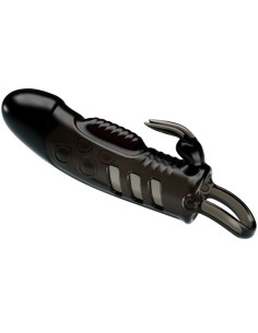 Gaine de pénis vibrante avec Rabbit Sloane Pretty Love 13 x 4cm