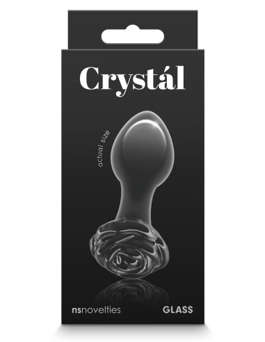Plug en verre Crystal Rose 7 x 3.2cm Noir