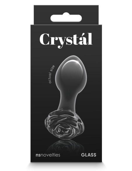 Plug en verre Crystal Rose 7 x 3.2cm Noir