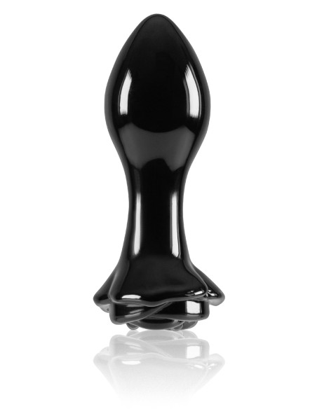 Plug en verre Crystal Rose 7 x 3.2cm Noir