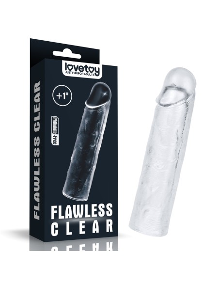 Gaine de pénis Flawless 15 x 4cm Transparente Gaine de pénis Flawless 15 x 4cm Transparente