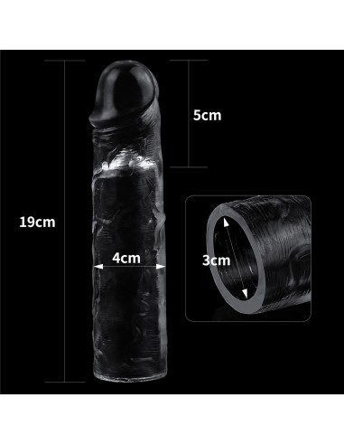 Gaine de pénis Flawless 19 x 4cm Transparente