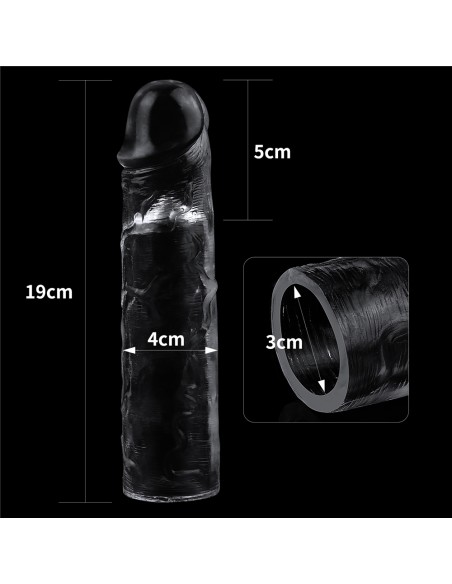 Gaine de pénis Flawless 19 x 4cm Transparente