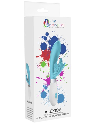 Vibro Rabbit Alexios 21cm Bleu