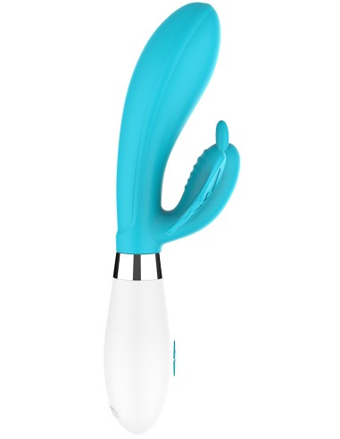 Vibro Rabbit Alexios 21cm Bleu