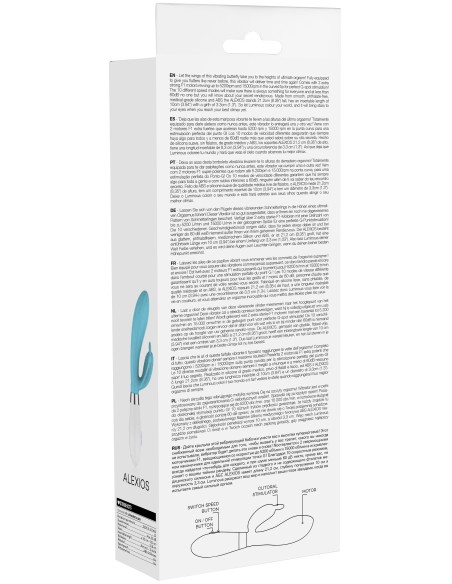 Vibro Rabbit Alexios 21cm Bleu