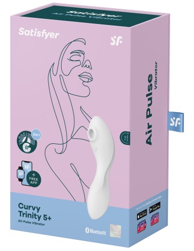 Stimulateur de clitoris connecté Curvy trinity 5+ Satisfyer Blanc