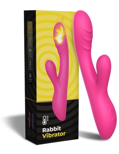 Vibro Rabbit chauffant Spark 22cm Rose