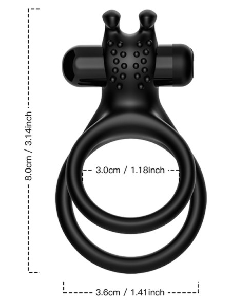 Cockring vibrant Traveler Double Anneau 30-37mm