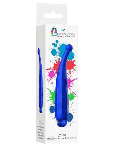 Mini vibro Lyra 15cm Bleu
