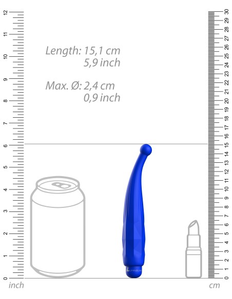 Mini vibro Lyra 15cm Bleu Mini vibro Lyra 15cm Bleu