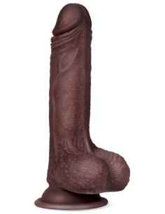 Gode réaliste Slidy Cock 12.5 x 3.8cm Marron