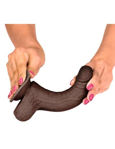 Gode réaliste Slidy Cock 12.5 x 3.8cm Marron